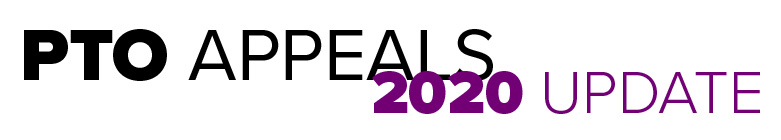 word graphic: PTO appeals, 2020 update.