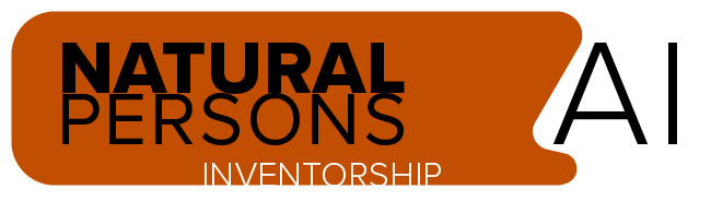 graphic showing the bounds of inventorship, encompassing natural persons, pushing up against AI.