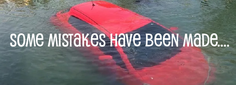 mistakes have been made- car underwater