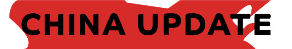 The words "China Update" appear over a band of a stylized map of China in red.