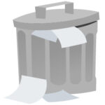 a trash can graphic representing the fraudulently filed trademark applications cleared out.