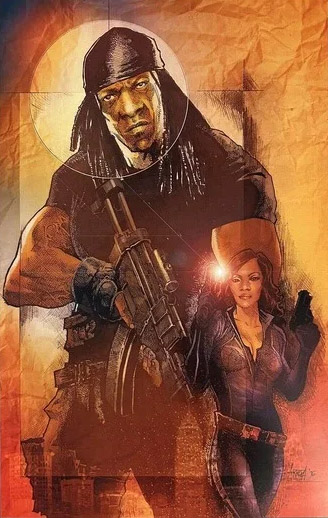 G.I Bro comic book poster, for which Booker T Huffman was the model.