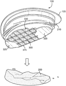 Patent drawing of Blue Buffalo's pet food container built on the "configured to" claim construction.