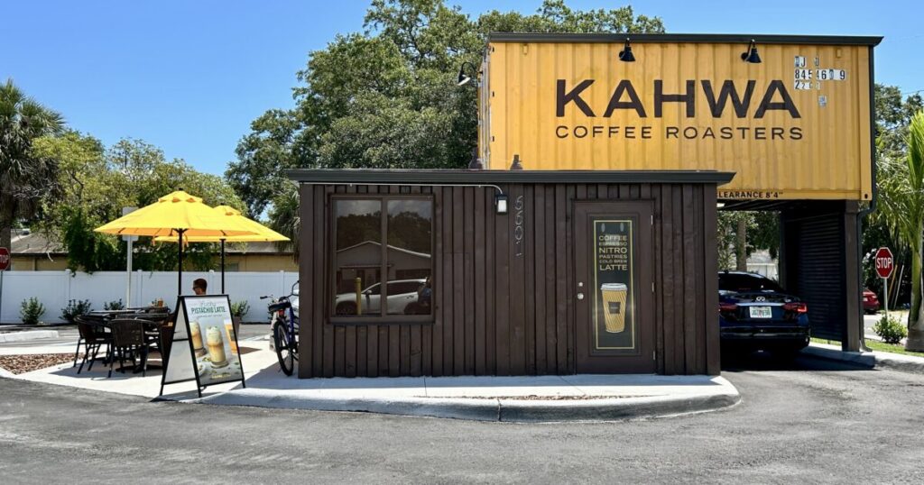 Picture of a KAHWA coffee location. The KAHWA trademark case shows how a generic name can be registered.